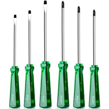 Imagem de Kit Jogo Chave Fenda/Philips Imantada Crv Com 6 peças - LOTUS