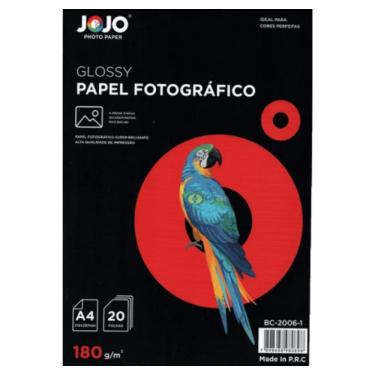 Imagem de Papel A4 Fotográfico 180G Jojo Auto Brilho 20 Folhas