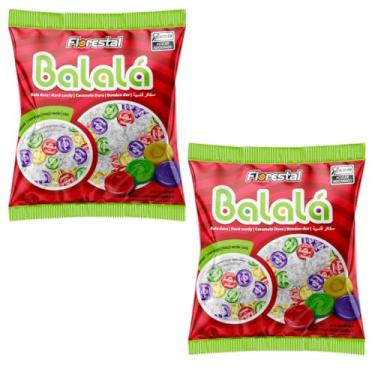 Imagem de 2 Pacotes Bala Soft De Frutas Sortida Balalá 500g Florestal