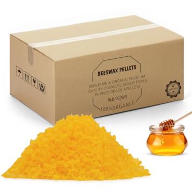Imagem de Pelotas amarelas de cera de abelha natural 3,6 kg, cera de abelha orgânica, cera de abelha para fabricação de velas, corpo, cuidados com a pele, faça você mesmo, protetor labial, sabão e loção