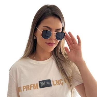 Imagem de Óculos De Sol Finoti Hexagonal Tradicional Feminino Masculino Uv400, P