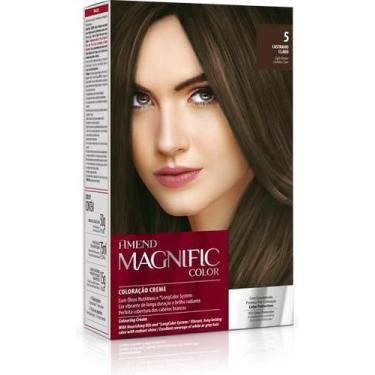 Imagem de Coloração creme magnific color 5 castanho claro amend
