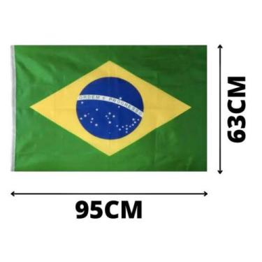 Imagem de Bandeira Do Brasil 63x95 Tecido Un - Romafele