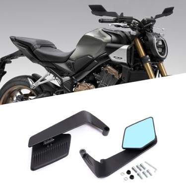 Imagem de Para CB650R CB250R CB300R X-ADV 750 350 150 NT1100 TRANSALP750 XL750 NC750X CB750 1000/Hornet Espelho retrovisor ajustável para motocicleta kit de espelho winglet invisível refletor spoiler (lente