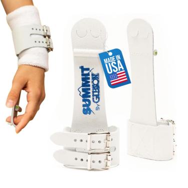 Imagem de Gibson Athletic Pegas de ginástica Summit com barra irregular para meninas, aderência de couro durável com tiras de fivela dupla para aderência segura, punhos de mão para ginastas competidoras