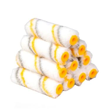 Imagem de 10 peças de acrílico de alta densidade para todas as tintas, mini rolo de tinta, mini rolos de pintura, capas de rolo de tinta, rolo de tinta, kit de pintura, ferramentas de reparo de casa, ferramentas, conjunto de ferramentas, kit de ferramentas para casa