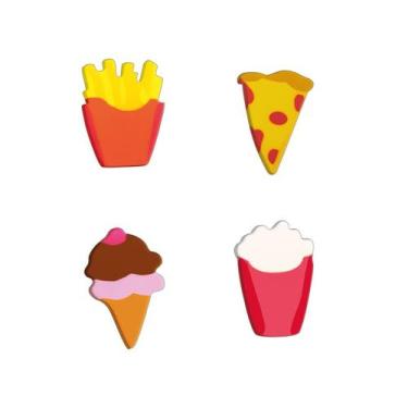 Imagem de Borracha Mini Foods - Pote com 20 Unidades - Tilibra, Único