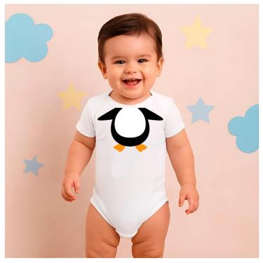 Imagem de Body Manga Curta Techmalhas Estampa Cabeça Pinguim-Unissex