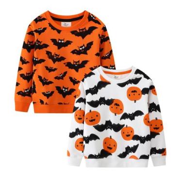 Imagem de Moletons LOKTARC Toddler Boys Halloween com gola redonda 3-4Y