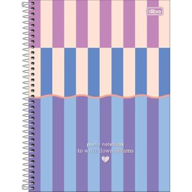 Imagem de Caderno Universitário Melrose TILIBRA - 10 Matérias 160 Folhas (Azul - Pretty Notebook)