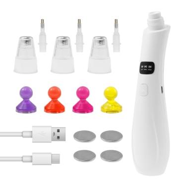 Imagem de HJJWNDDNG Canetas elétricas de pintura de diamante, 3 modos de sucção ajustáveis, kit de acessórios com bomba de vácuo e 3 pontas intercambiáveis, ferramentas de pintura de diamantes DIY (branco