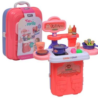 Imagem de Cozinha De Brinquedo Infantil Maleta Mochila Cozinha 3 em 1 - Zippy To