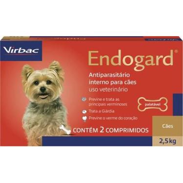 Imagem de Vermífugo Endogard para Cães até 2,5 kg  2 Comprimidos - Virbac