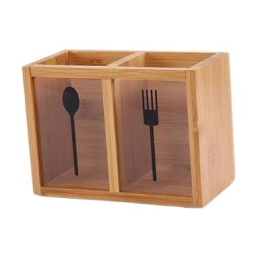 Imagem de IEUDNS Porta-talheres, Escorredor de Talheres, Caixa Organizadora com Compartimentos para Utensílios de Cozinha, Colheres, Pauzinhos E Garfos, 2 Grade, Tamanho real