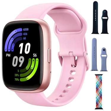 Imagem de Relogio Smartwatch Feminino e Masculino,Smartwatch GPS,Tela HD de 1,85" Full Touch, Modos Esportivos, Inclui 3 Pulseiras, Compatível com Android iOS (rosa)