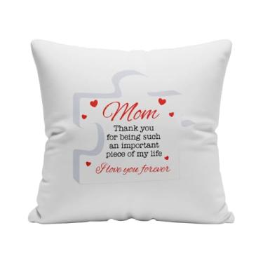 Imagem de wtisan Capa de almofada de presente para mãe, 45,7 x 45,7 cm, melhores presentes para mãe e filho, para o dia das mães, aniversário, Natal, fronha decorativa com envelope de presente