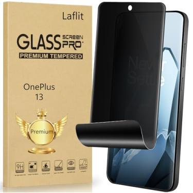 Imagem de Laflit Protetor de tela de privacidade para OnePlus 13 [compatível com impressão digital], película flexível antiespião compatível com capas para OnePlus 13 5G (6,8 polegadas), adesivo completo