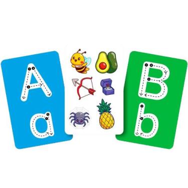 Imagem de Jogo de Cartas Brinquedo Educativo Alfabeto 34 Cartas - GGB Brinquedos