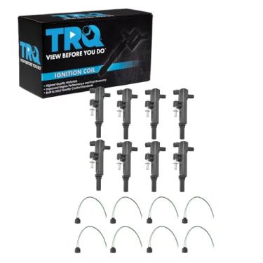 Imagem de TRQ Conjunto de bobinas de ignição compatível com Chrysler Aspen 2008-2009 Dodge Dakota Durango Ram 1500 Jeep Commander Grand Cherokee 2011-2013 Ram 1500 2011