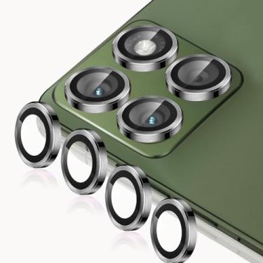 Imagem de Luchantle 2 conjuntos para Motorola Moto Edge 70 protetor de lente de câmera de vidro temperado 9H, acessórios de decoração de anel de metal (preto)