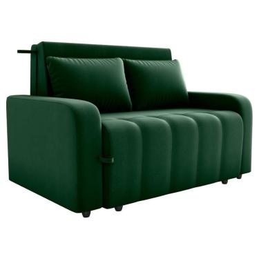 Imagem de Sofa Cama 2 Lugares 138 Cm Amora Veludo Maserati Milani Store Verde