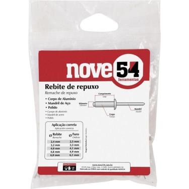 Imagem de Rebite Repuxo De Alumínio 4,8x22,0mm Mandril Aço Com 50 Peça