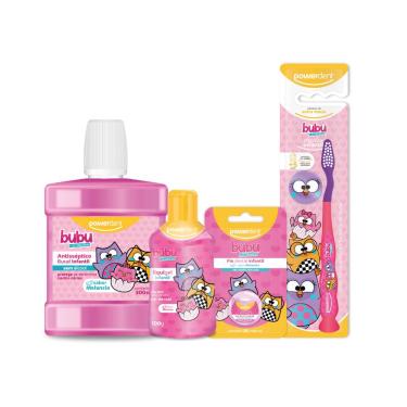 Imagem de Kit Escova De Dentes + Gel Dental + Antisséptico + Fio Bubu