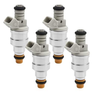 Imagem de CADUFUELLY 4 peças F87E-D2A Injetor de combustível, substituição para Ford Ranger 2.3L-2.5L L4 1985-2001 Substituição para Mazda B2500 2.5L L4 1998-2001, substitui F87E-D2B F87E-B2A