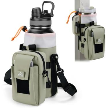 Imagem de Nefeeko Bolsa magnética para garrafa de água, suporte de garrafa para academia – Design destacável 2 em 1 | Serve para garrafas de 1,134 g | Tecido Oxford durável | Ideal para fitness/golfe/tênis