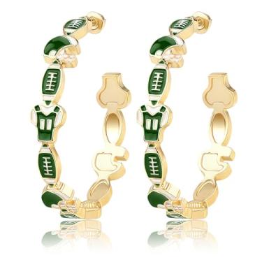 Imagem de Brincos de argola banhados a ouro com palavras de amor, esmalte azul marinho e branco, joia moderna, Large, Latão Esmalte, Sem pedra preciosa