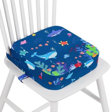 Imagem de Assento elevatório infantil wooshwa 32x32x8cm antiderrapante marinho