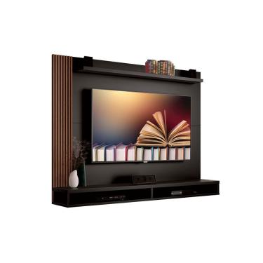 Imagem de Painel Para Tv Dijon Preto Com Naturale - Moveisaqui