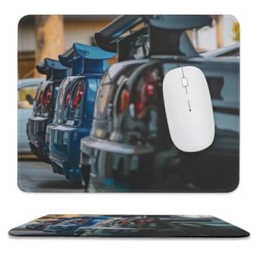 Imagem de Tapetes de mouse quadrados traseira de três carros esportivos R32 mouse pads para jogos base de borracha antiderrapante suprimentos tapete de mouse pad de borracha à prova d'água mesa mesa pad para