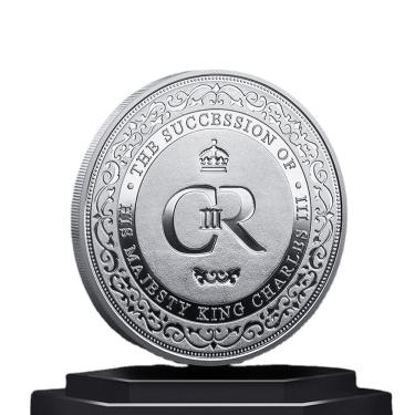 Imagem de Moeda: Moedas de anime, medalhas comemorativas do rei Charles, 4 cm