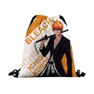 Imagem de Bolsa com cordão Bleachs Kurosakis Ichigos para crianças 39x32cm