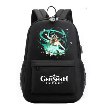 Imagem de Mochila escolar Genshins Impactss Anime para crianças