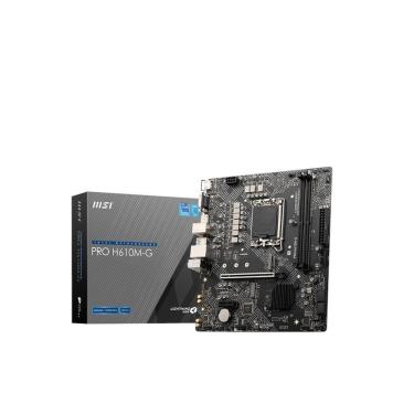 Imagem de Placa Mãe LGA1700 MSI Pro H610M-G DDR5, PCIe 4.0, Compatível com processadores Intel Core de 14ª/13ª/12ª geração