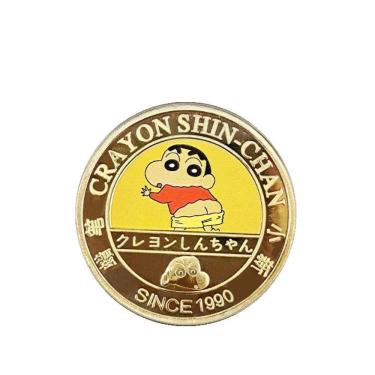 Imagem de Moedas de anime Coin ShinChans, medalhas comemorativas de 4 cm, ferro