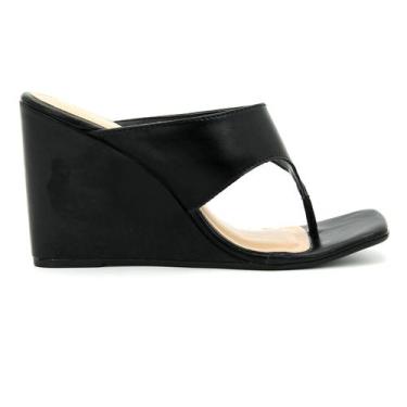 Imagem de Tamanco Via Uno Original Salto Alto Plataforma Feminino 026, 38, Preto