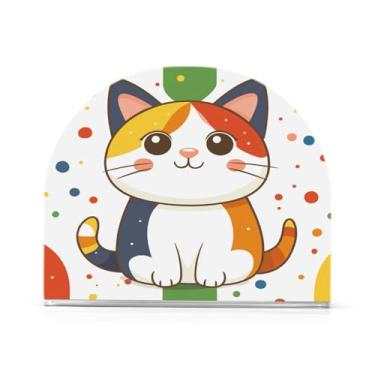 Imagem de STAYTOP Porta-guardanapos, porta-guardanapos fofos de gato de desenho animado para mesa...