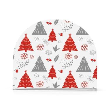 Imagem de Qilmy Porta-guardanapos de acrílico para árvore de Natal, porta-guardanapos para mesas cozinha restaurante decoração de casa, suporte decorativo moderno para papel de jantar guardanapos de coquetel 65