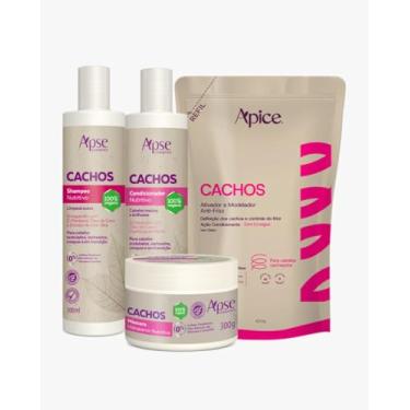Imagem de Kit Shampoo, Condicionador, máscara e Refil Ativador Cachos Apice