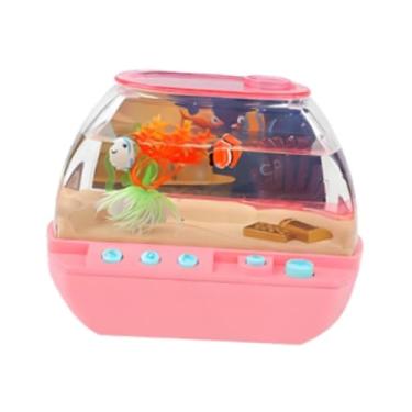 Imagem de Kokiya Aquário de brinquedo infantil com simulação de aquário, brinquedo com máquina de histórias para meninas e meninos, Rosa