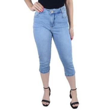 Imagem de Calça Tharog Jeans Capri Feminina-Feminino