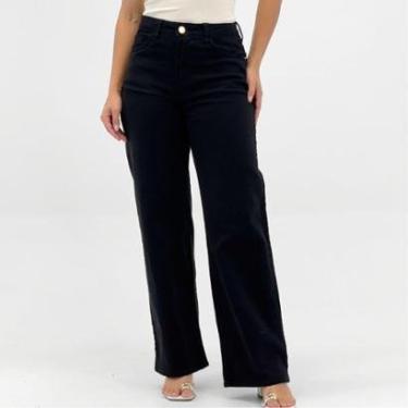 Imagem de Calça People's Wide Leg em Sarja Feminina-Feminino