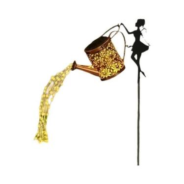 Imagem de Luminária Solar Vintage De Metal À Prova d'Água Com Luz Quente Para De