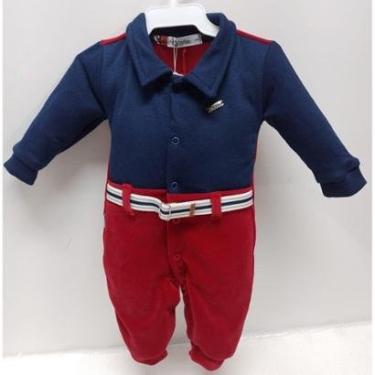 Imagem de Macacão Longo Plush Finta Conjunto Bebê Menino Zafielo 704-Masculino