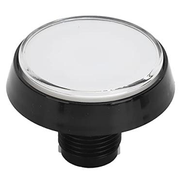 Imagem de Luqeeg Botão Durável do Console do Jogo de 60mm Com Luz Diodo Emissor de Luz para a Máquina Guindaste, Interruptor de Alta Sensibilidade para Fontes Console Jogo (Branco+LED+interruptor de três