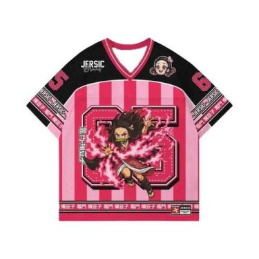 Imagem de Camiseta Unissex Oversize Estilo Y2K Coreano Demon Slayer Kimetsu Anim