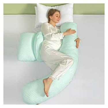 Imagem de Travesseiros corporais, suporte lombar para maternidade, descanso lateral, multifuncional, em forma de U, almofada de abdômen, acessórios para gravidez (cor: 9)